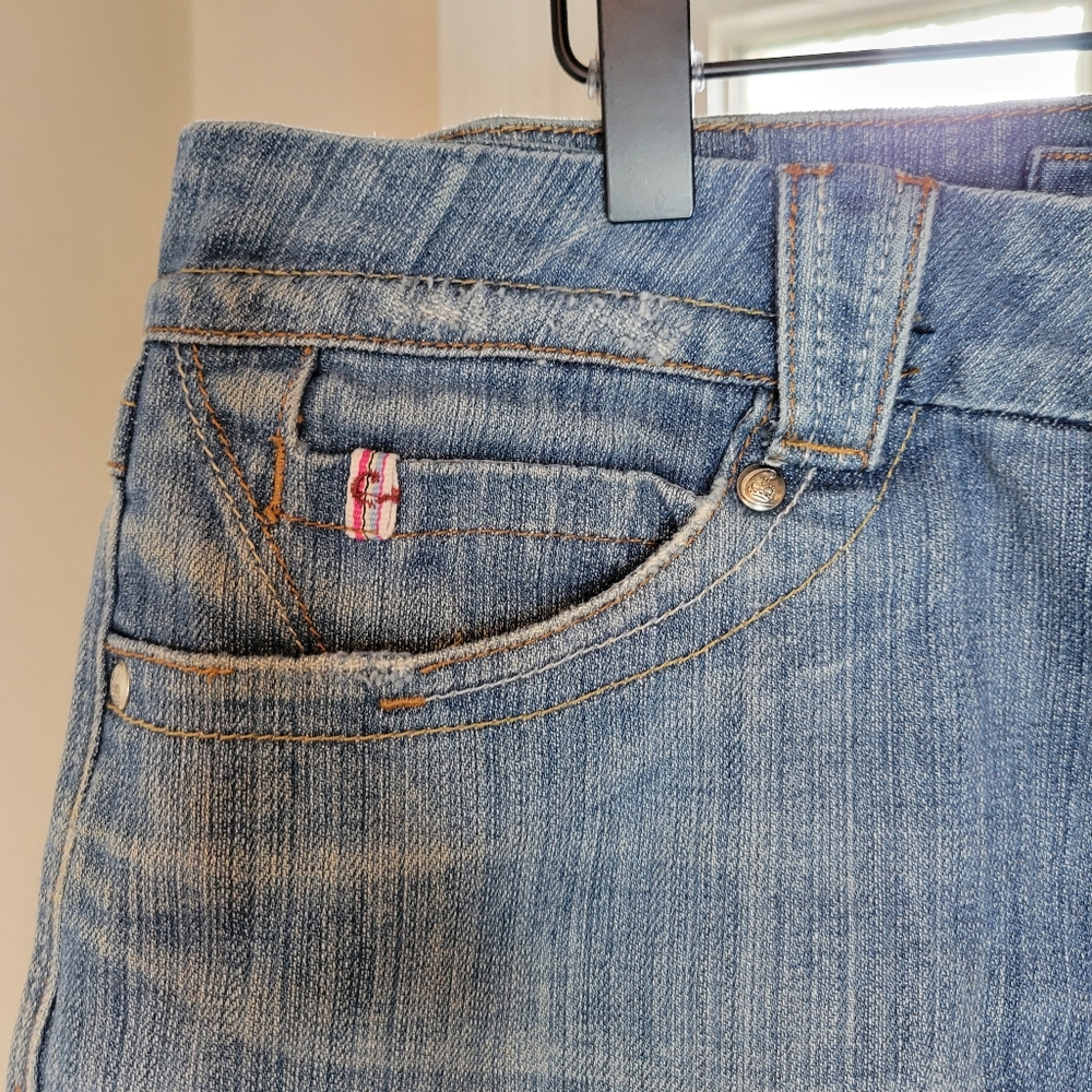 Candies Jeans‎ Y2K Mini Jean Skirt, Size Juiniors 13, 26in Waist - Picture 4 of 9